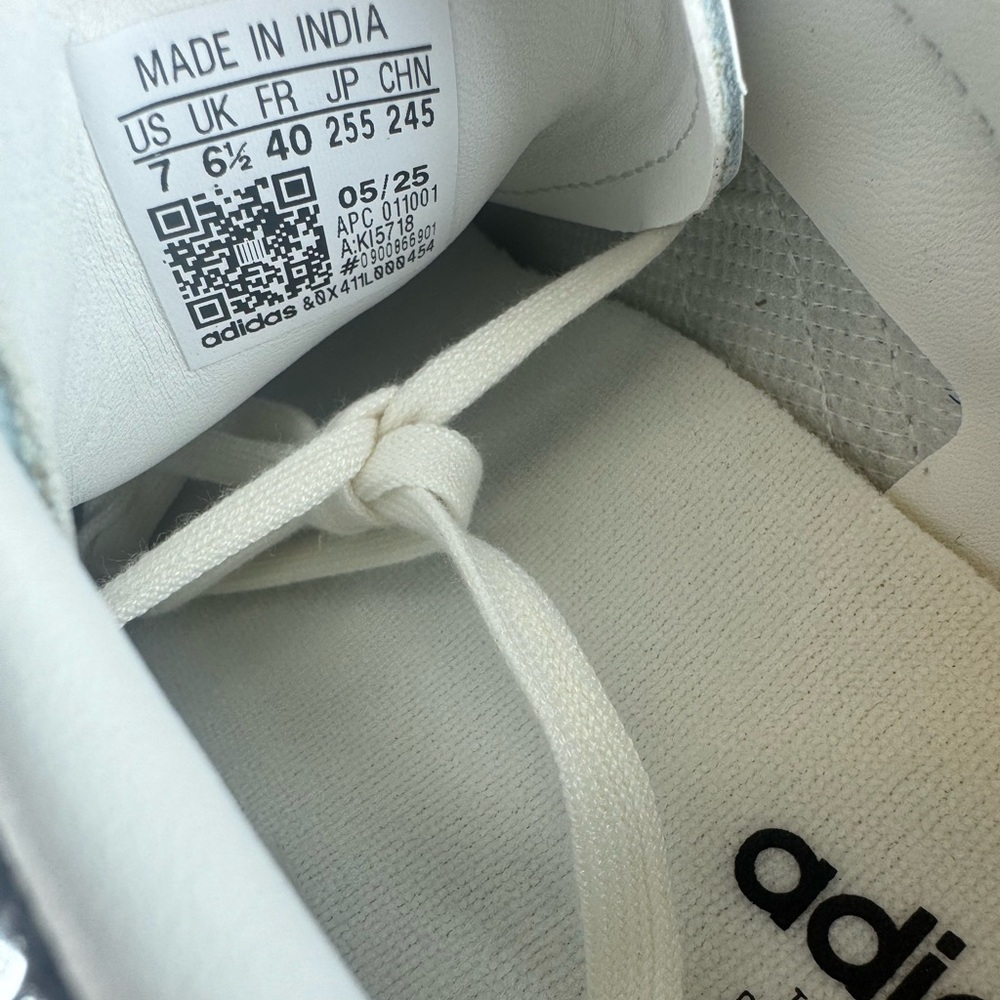 Adidas Samba OG Metallic Silver Cracked Leather Women’s Size 8 Sneakers - Picture 11 of 12